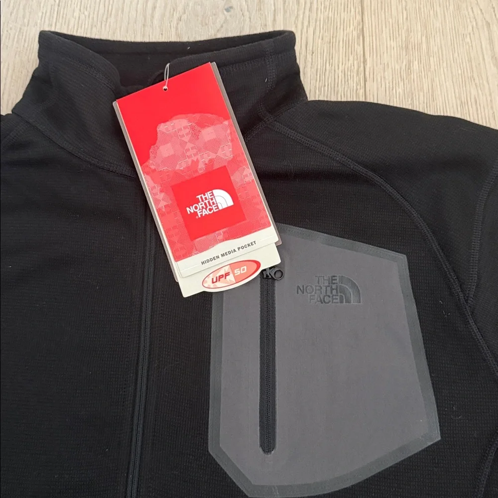 The North Face Black and Gray Quarter-Zip Pullover